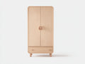 Kleiderschrank - Holzoptik in Naturholz mit 2 Türen und 1 Schublade 90 x 50 x 175 cm - Moderner Schlafzimmerschrank