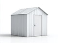 Gartenhäuser Metall Gerätehaus mit 1 Tür 240x180x210 cm - Weiß-Silber - Modernes Design für Garten