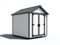 Gartenhäuser Gerätehaus aus Metall 220 x 180 x 210 cm - Weiß-Anthrazit - moderne Außenlagerung