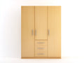 Kleiderschrank - Holzoptik in Naturholz mit 3 Türen und 3 Schubladen 120 x 52 x 180 cm - Moderner Schlafzimmerschrank